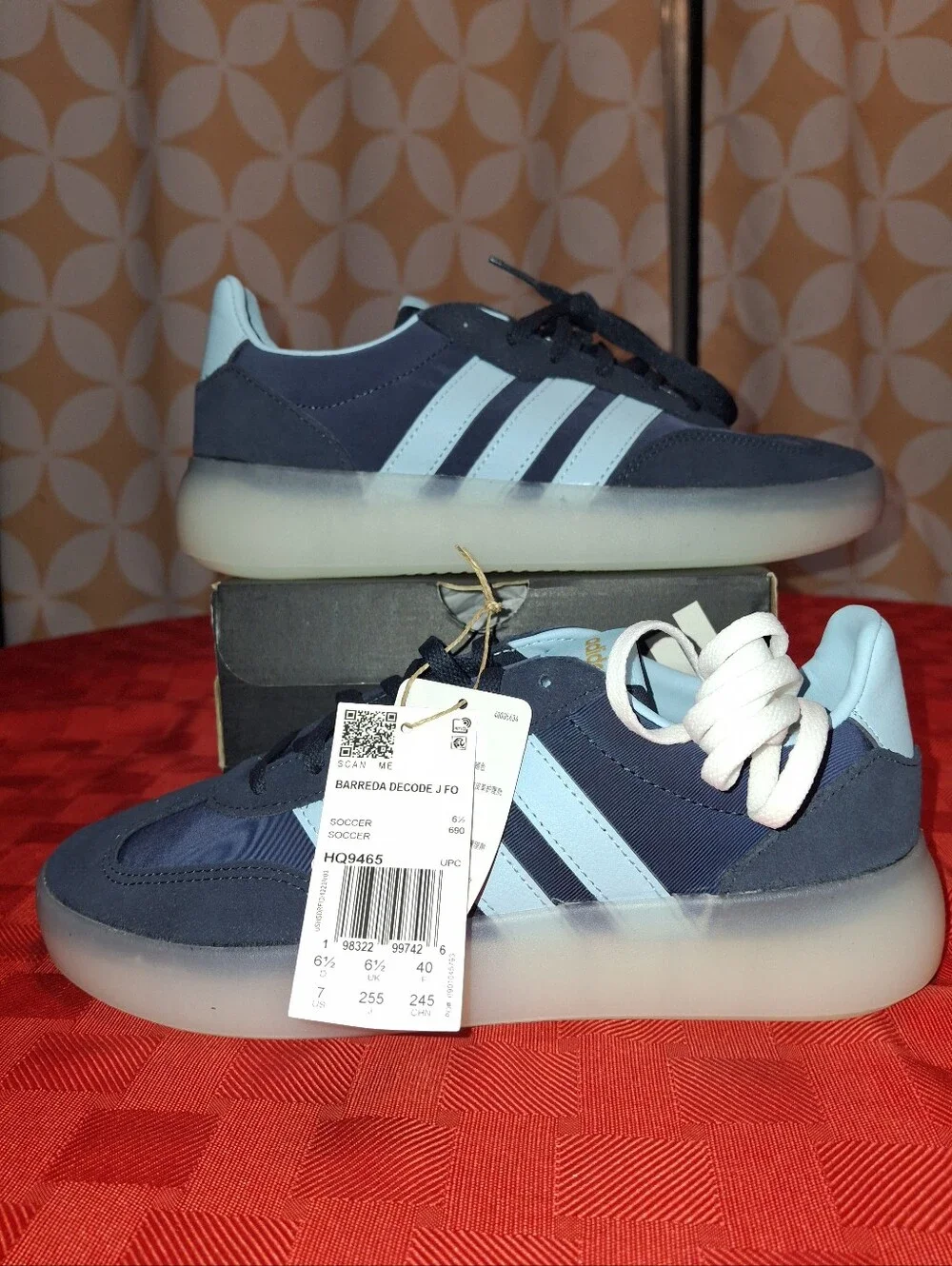 New adidas Barreda Decode Juniors' Shoes – Legend Ink/Ice Blue (Size 7 US)